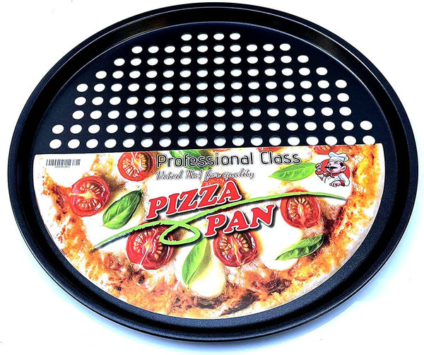 Pizza Tray for Oven Non Stick Professional Class 32.5CM Diameter 12 3/4" INCHES with Fast Crisp Technology - nappyworlduk
