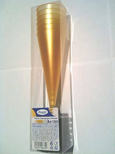 Plastic Champagne Glasses 6 x 120ml - nappyworlduk