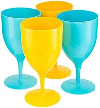 Plastic Wine Glasses 4Pk - nappyworlduk