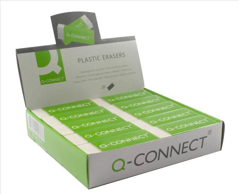 Q-Connect PVC Eraser KF00236 - White, Pack of 20 - nappyworlduk