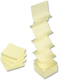 Q-Connect Fanfold Quick Notes, 75 x 75 mm KF02161 - Yellow, Pack of 12