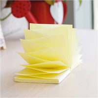 Q-Connect Fanfold Quick Notes, 75 x 75 mm KF02161 - Yellow, Pack of 12