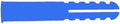Rawlplug blue plastic plug for screws sizes 10-14 box of 100, 47x215x64mm, 0.29lb weight