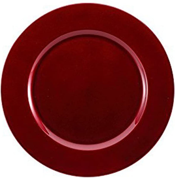 Round Charger Plate Red 33cm