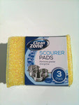 Clean Zone scourer pads pack of 3 - nappyworlduk