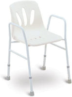 Height Adjustable Shower Chair-White