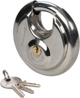 Silverline 436750 Stainless Steel Disc Padlock 90 mm - nappyworlduk