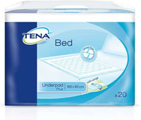 NRS Healthcare Tena Disposable Bed and Chair Pads 180 x 80 cm (71 x 31.5 inch) - Pack 20 (Eligible for VAT relief in the UK) - nappyworlduk