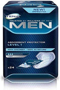Tena For Men Level 1 absorbent protector pack of 24 discreet incontinence pads designed for men