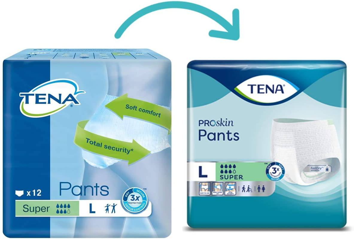 TENA Pants Super Large - 4 x Packs of 12 ( 48 Pants ) - nappyworlduk