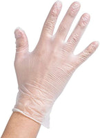 Clear Vinyl Gloves Lightly Powdered(100) AQL 1.5 Large - nappyworlduk