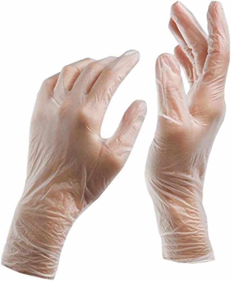 Clear Vinyl Gloves Lightly Powdered(100) AQL 1.5 Large - nappyworlduk