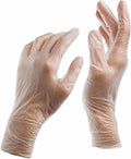 Clear Vinyl Gloves Lightly Powdered(100) AQL 1.5 Large - nappyworlduk