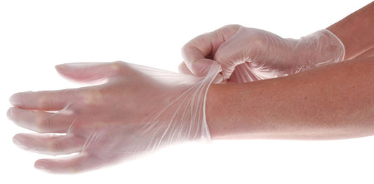Powder Free Vinyl Gloves - Size M (Pack 100) - nappyworlduk