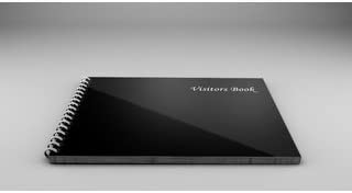 Durable Visitors Book Black-High Gloss Plastic Cover - nappyworlduk