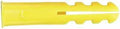 Rawlplug Plastic Plug yellow for medium and lightweight fixing in brickwork and concrete, anti-rotation design