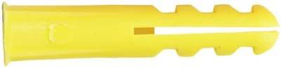 Rawlplug Plastic Plugs (10 X 100) Yellow - (Screw Sizes 4-10) (100 pieces) - nappyworlduk