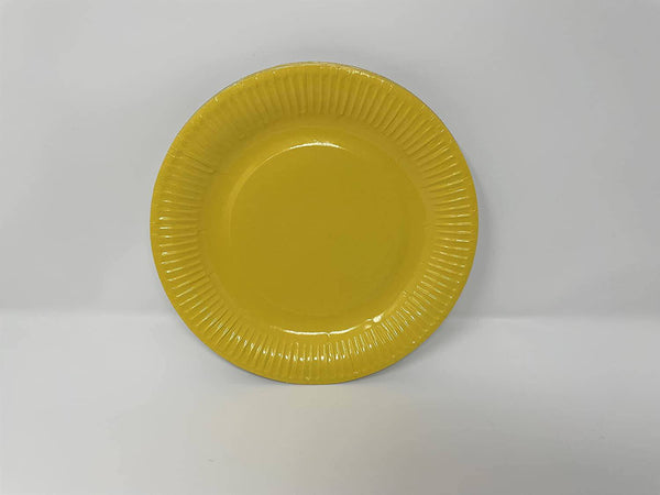 Party Plates Jaunty Partyware Pack of 15 Paper Plates 9 Inches in Diameter Assorted Colours Available Great for All Occasions Disposable Paper Party Plates Ideal Birthday Party Supplies (Yellow)