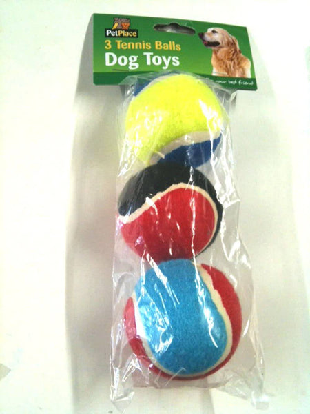 Tennis Balls Dog Toy-Pack of 3,Assorted Colours - nappyworlduk
